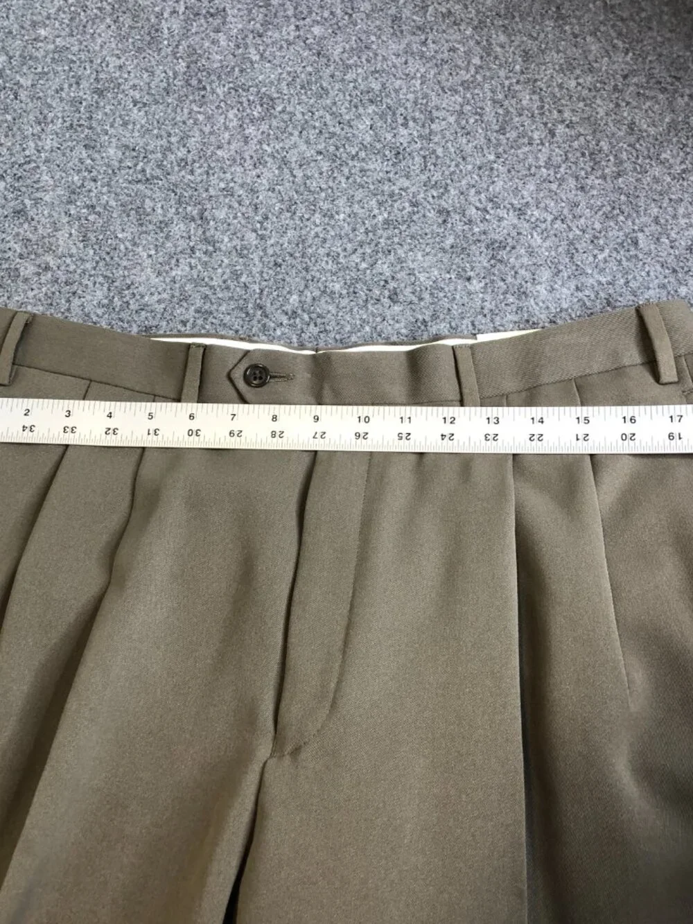 Lauren Ralph Lauren Pants Mens 36x32 Beige Taupe Double Pleated High Waist